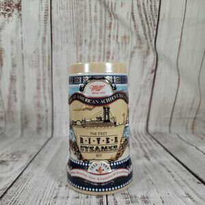 Miller High Life Stein Great American Achievements 4 "The First River Steamer"